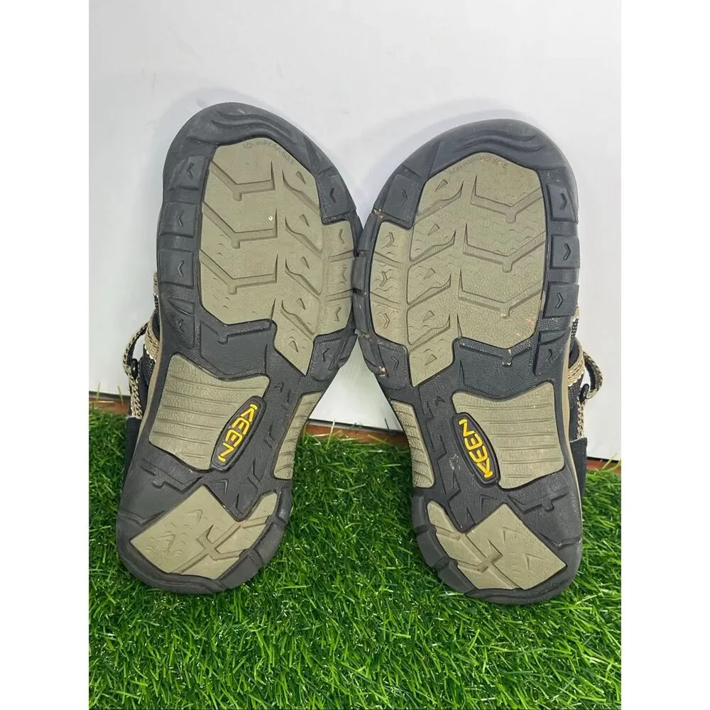 KEEN Newport H2 Kids Sandals Size 1 Youth Black Beige Waterproof Outdoor Hiking